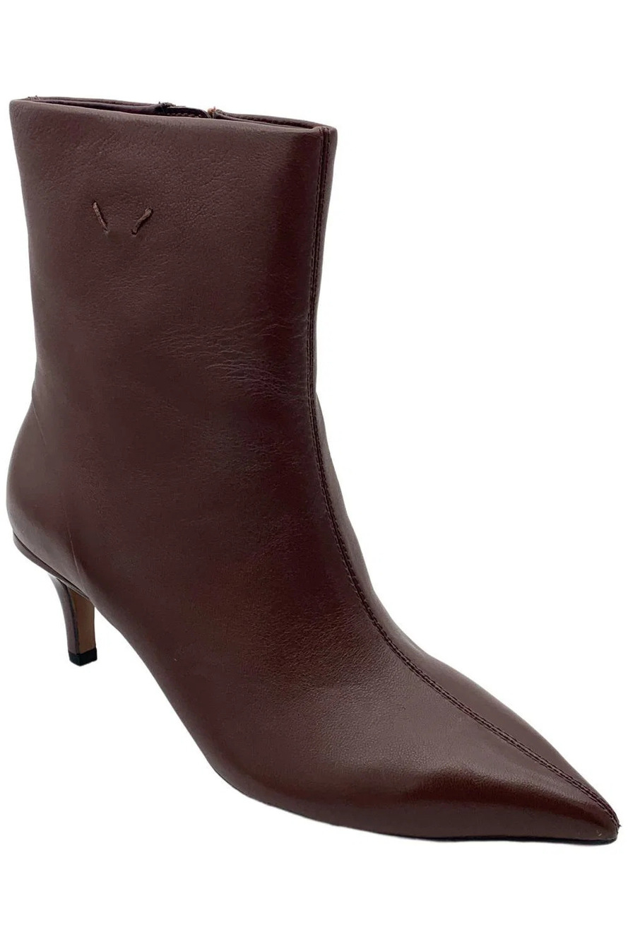 Franco Sarto Women's Anna Ankle Boot Brown Leather - Medium